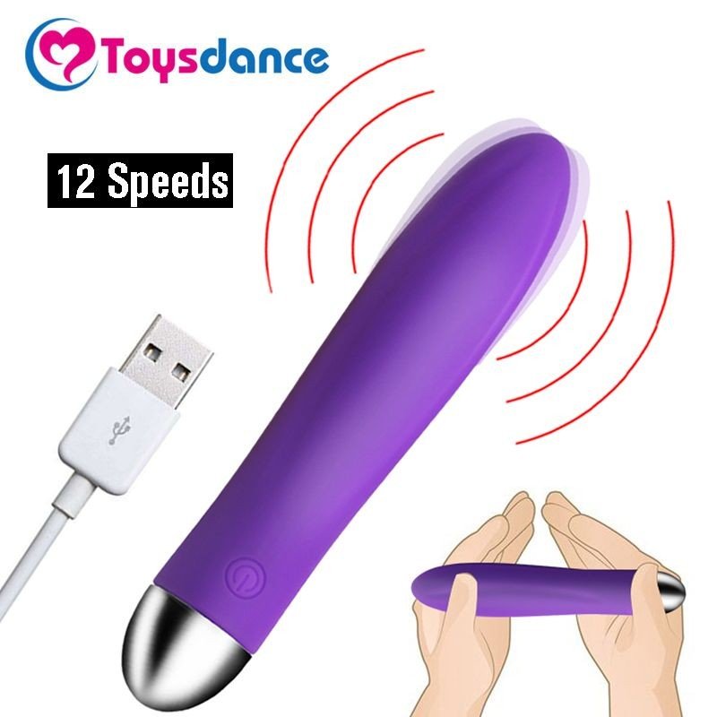 Toysdance Silicone G-spot Bullet Vibrator For Women USB Rechargeable Waterproof Vibrating Dildo Adul