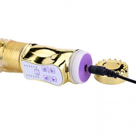 USB Rechargeable Multi Speed Rotating Thrusting Rabbit Vibrator Butterfly Clitoris Stimulator G-spot