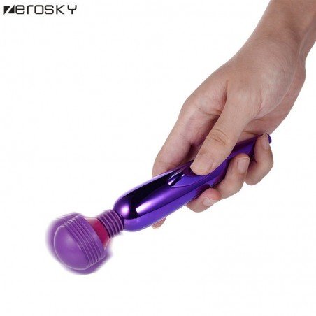 Zerosky USB Charged Classic AV Stick Vibrator Sex Products Vibrating Magic Wand Massager Head Sex To