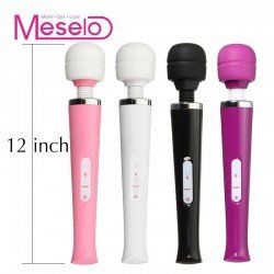 Meselo Powerful 10 Speed Vibrator Wireless Magic Wand Vagina G-spot Stimulation Body Massager USB Charge Adult Sex Toy For W
