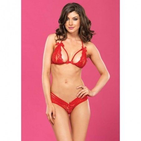 Lace Halter Bra & Panty 