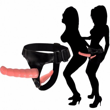 YEMA 2 PCS Double Dildos Strap on Harness Realistic High Frequency Bullet Vibrator Sex Toys For Woma