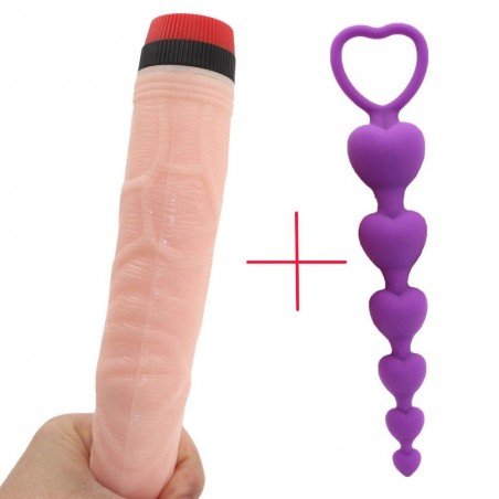 YEMA 2PCS/Set Multispeed Realistic Dildo Vibrator&Anal Beads Butt Plug Prostate Adult Sex Toys for Women Men Sex Machine