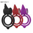 Zerosky Silicon Vibrating Cock Ring Penis ring vibratorCockringSex toys for menAdult Toy Dual