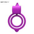 Zerosky Silicon Vibrating Cock Ring Penis ring vibratorCockringSex toys for menAdult Toy Dual