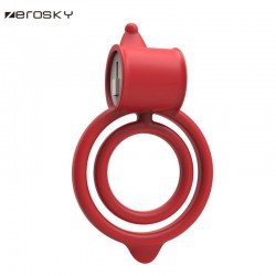Zerosky Silicon Vibrating Cock Ring,Penis ring vibrator,Cockring,Sex toys for men,Adult Toy, Dual Ring Jelly Vibrating Cock