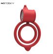 Zerosky Silicon Vibrating Cock Ring Penis ring vibratorCockringSex toys for menAdult Toy Dual