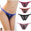 Womens Sexy Perspective Diamond Lace Panties Open Crotch G-Strings Erotic Crotchless Underwear for Womens Sexy Perspective Diamond Lace Panties Open Crotch G-Strings Erotic Crotchless Underwear for
