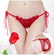 2017 New Women Sexy Lace Hollow G-String Open Crotch Thongs Sexy Costume Women Erotic Lingerie Lace 