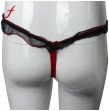 New Product Sexy Women  Open Crotch Thongs Black Red Lace G-string T-back Panties Lingerie Underwear