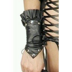 Exotic Black Faux Leather Mini Skirt Set