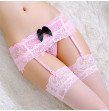 Sexy Lady Lace Bow Open Crotch Garter Lingerie Garter Belt  T panty  Stocking Suspender Belt Weddi