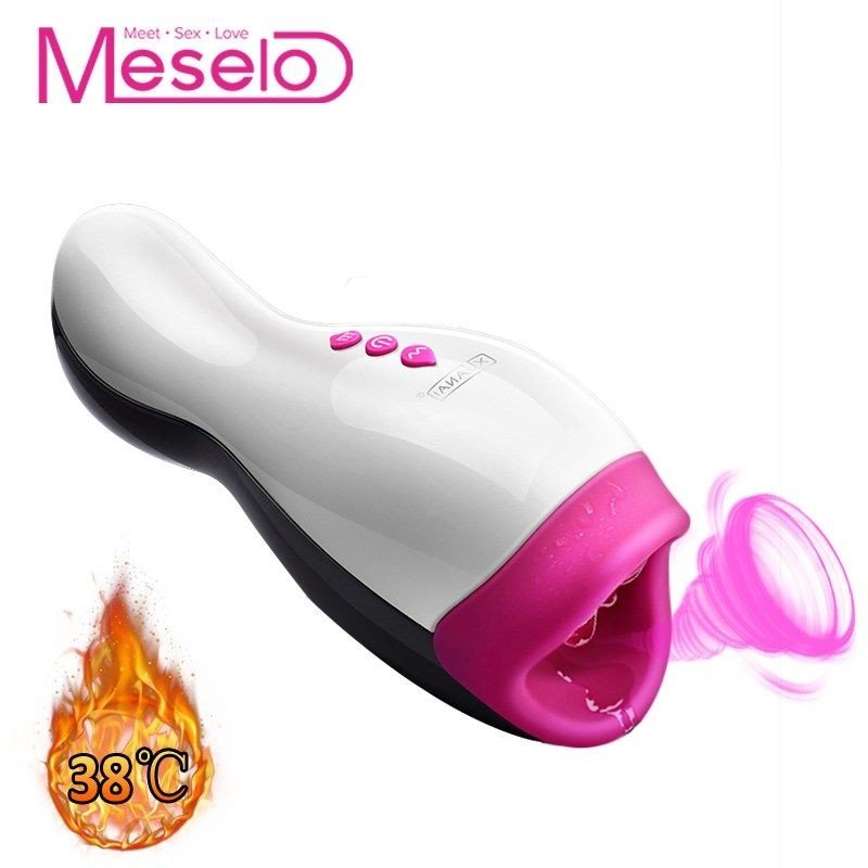 Meselo Oral Sex Masturbator For Man Heated 60 Mode Sucking Voice Interaction Real Vagina Pussy Suck
