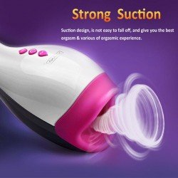 Meselo Oral Sex Masturbator For Man Heated 60 Mode Sucking Voice Interaction Real Vagina Pussy Suck Vibrator Sex Toys For Me