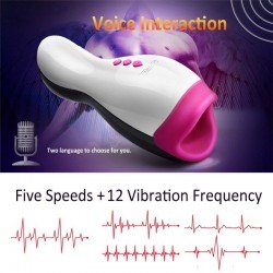 Meselo Oral Sex Masturbator For Man Heated 60 Mode Sucking Voice Interaction Real Vagina Pussy Suck Vibrator Sex Toys For Me
