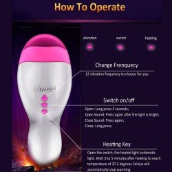 Meselo Oral Sex Masturbator For Man Heated 60 Mode Sucking Voice Interaction Real Vagina Pussy Suck Vibrator Sex Toys For Me