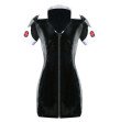 S-XXL Sexy Leather Black PVC Dress With Zipper Bodycon Catsuit Bondage Clubwear Pole Dance Costume S