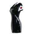 S-XXL Sexy Leather Black PVC Dress With Zipper Bodycon Catsuit Bondage Clubwear Pole Dance Costume S