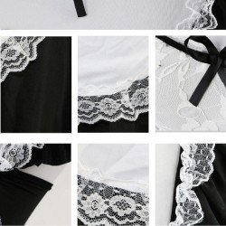 KLV Maid Uniform Cosplay Costumes Hot Lingerie Sexy Lace Chemise Erotic Lingerie Novelty Exotic Apparel Sets New