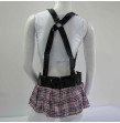 Pink Sexy School Girl Cheerleader Student Fancy Dress High Schoolgirl Uniform Wonder Women Cosplay C