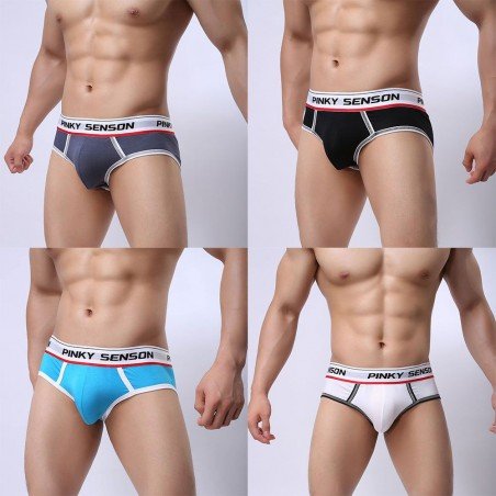 PINKY SENSON  brand men bulge enhancing underwear fashion push up cup pad  enhancement sexy briefs  slip gay underwear