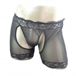 Sexy Underwear Male Boxers Lace Comfortable Backless Pants Mens Underwear Mens Boxer Ropa Interior Hombre Bandage Sissy Ling