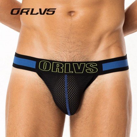 ORLVS Brand Men Underweaar Sexy Cotton Jockstrap Briefs Panties Underpants Cueca Gay Underwear Men T