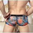 Rose Pattern Transparent Mesh Boxers Men Brand Sexy Underwear Boxer Men High Elastic Underpants Boxe Rose Pattern Transparent Mesh Boxers Men Brand Sexy Underwear Boxer Men High Elastic Underpants Boxe