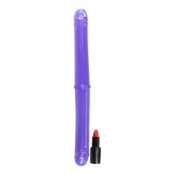 Girl 4 girl Lesbian sex toys Twinzer Double Dong purple