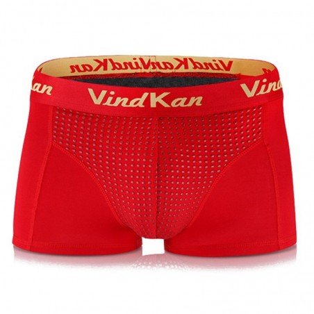 Antibacterial Breathable Boxers Plus Size Mens Magnetical Therapy U-shaped Convex Pouch Underpants U