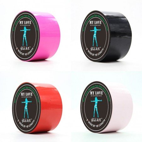 Bondage Restraint Tape 15M SM Special Electrostatic Non Sticky PVC Tapes Fetish Adult Game Toys Part