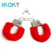 IKOKY New Adult Games SM Bondage Furry Soft Metal Handcuffs Hand Cuffs Chastity Sex Toys for Couple
