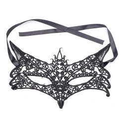 IKOKY Fetish Black Lace Eye Mask SM Bondage Erotic Toys Adult Games Sex Toys for Couple Slave Fox Cutout Role Play Sex Produ