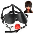 IKOKY Eye Mask Open Mouth Gag Ball Oral Fixation Stuffed Head Harness Bondage Adults games Leather S IKOKY Eye Mask Open Mouth Gag Ball Oral Fixation Stuffed Head Harness Bondage Adults games Leather S