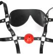 IKOKY Eye Mask Open Mouth Gag Ball Oral Fixation Stuffed Head Harness Bondage Adults games Leather S IKOKY Eye Mask Open Mouth Gag Ball Oral Fixation Stuffed Head Harness Bondage Adults games Leather S