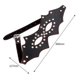 IKOKY Sex Eye Mask Slave with Rivets Sex Toys for Couple Fetish Party Adult Games Flirt Erotic Toys SM Bondage PU Leather