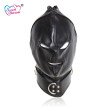 Sweet Dream Black PU Leather Masks Hoods Open Mouth Eyes Fetish Erotic Toys Role Play Adult Game Sex