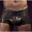 New Men Faux Leather Boxer Black Sex Gay Zipper String Jockstrap Bandage Panties Lingerie Sexy Hot E