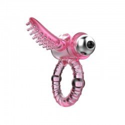 Toysdance Flexible Penis Ring With Soft Clitoral Stimulation Tongue 10 Speed Bullet Vibrator Time Delay Cock Ring Erotic Sex