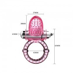 Toysdance Flexible Penis Ring With Soft Clitoral Stimulation Tongue 10 Speed Bullet Vibrator Time Delay Cock Ring Erotic Sex