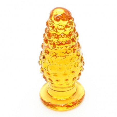 Toysdance  Yellow Pineapple Glass Butt Plug Erotic Sex Products For Women Strong Stimulation Anal Sex Toys Body Mass