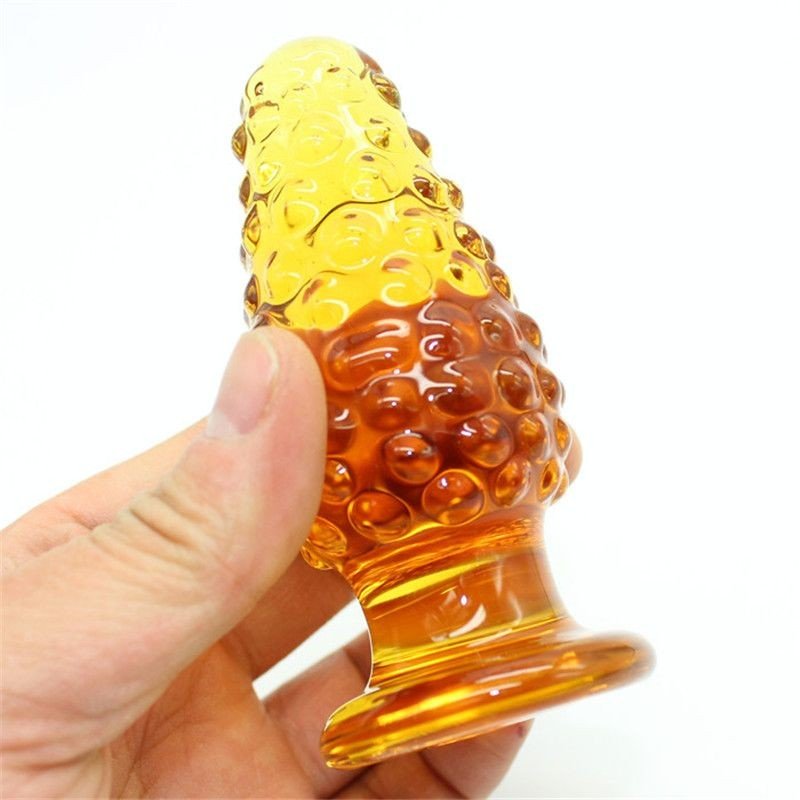 pineapple sex toy TaRiss's® Smart Silicone Huge Anal Plug with Suction Base Pineapple Shape  Dildo for Advanced Players -