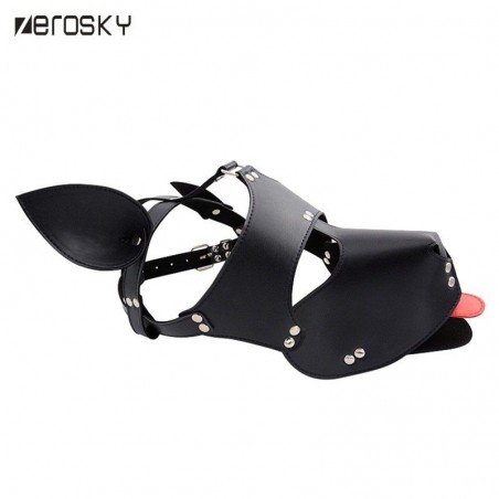 S & M Exotic BDSM Sex Toys PU Leather Hood Mask Headgear Dog Bondage Slave In Adult Games For Coup