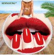 Round Sexy Lips Beach Towel with Tassels 150cm Bath Sport Travel Towels Bath Towel Travel Portable M Round Sexy Lips Beach Towel with Tassels 150cm Bath Sport Travel Towels Bath Towel Travel Portable M