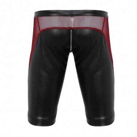 Sexy Mens Zipper Crotch Mesh See-through Splice Low Rise Slim Fit Tight Jockstraps Boxer Shorts Even