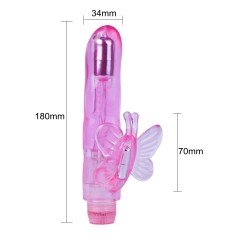 APHRODISIA Vibrator Massager Sex Toys for Woman Crystal Jelly Butterfly Double Vibration Multi Speed