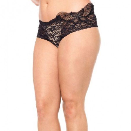 PLUSSIZE XL BLACK LACE PANTIES LEG AVENUE