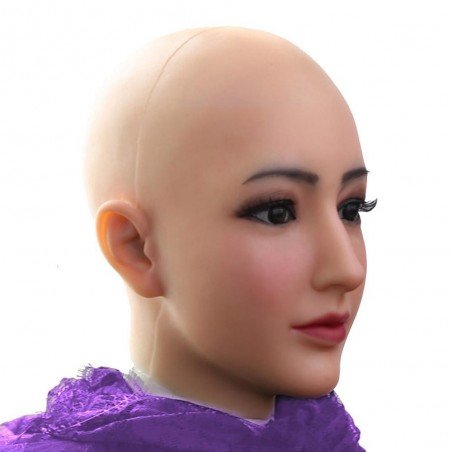 Dokier Crossdressing Transgender Soft Silicone Head Mask Face for Crossdresser Transvestite Hallowee