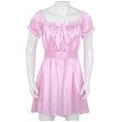 Mens Sexy Lingerie Underwear Dress Babydoll Costumes Shiny Crossdress Male with Sash Gay Bowknot Sis