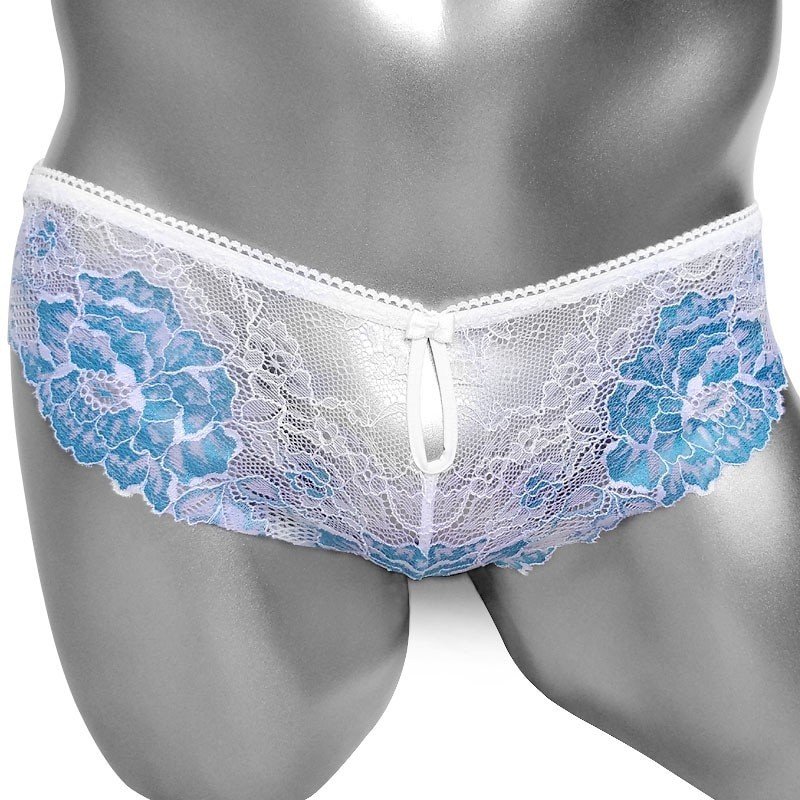 Transparent Sissy Thong Panties With Penis Hole Front Sexy Lingerie Sissy  Men Underwear Gay G string Panties